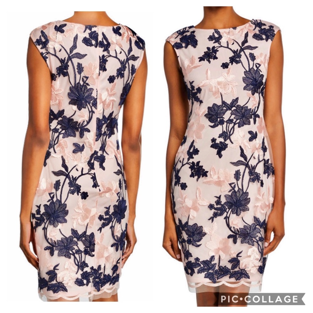 Donna Ricco embroidered sheath dress